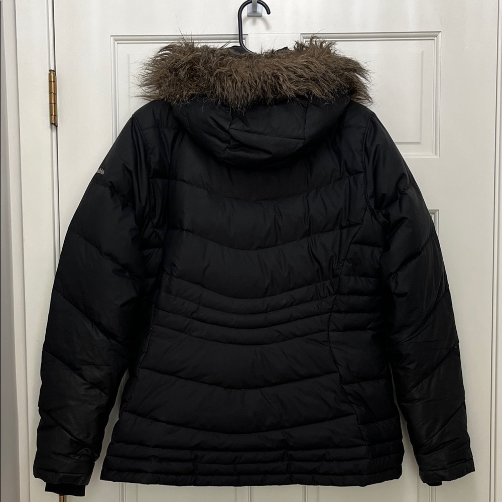 Columbia Black Duck Down Feathers Outdoor Winter Jacket - Size Large - Picture 7 of 16